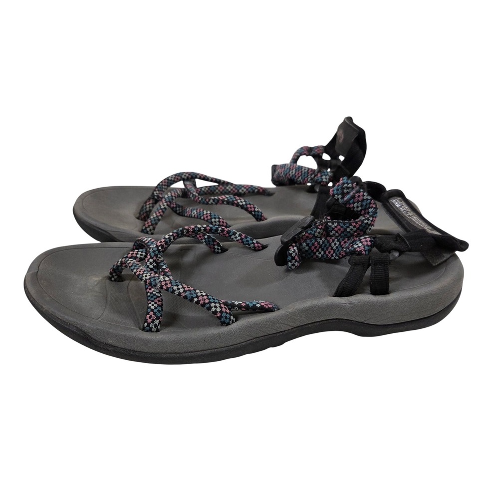 Viakix Acadia Womens Hiking Sandals Gray Multi Strap Sport Trail Shoes Size 9